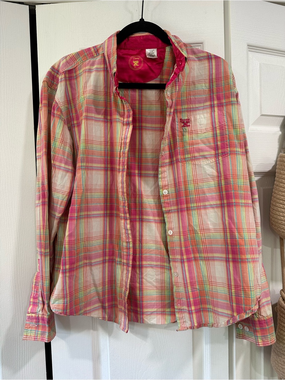 Twenty Pink and Mint Plaid Button-Down Shirt